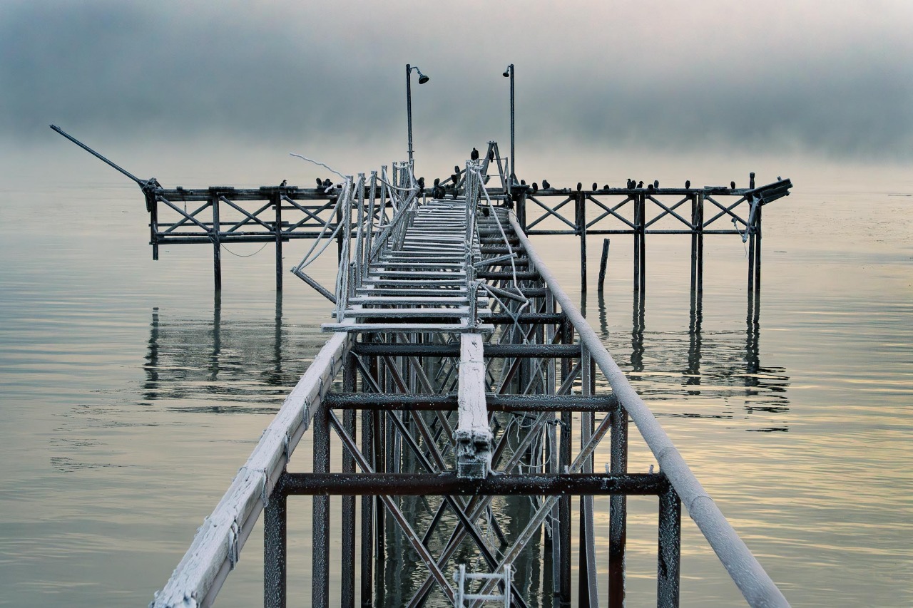  Así era la vista del muelle antes de derrumbarse parcialmente. Foto: Leandro Franco/La Opinión Austral