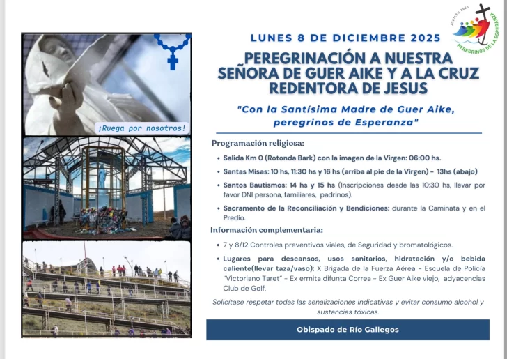 Peregrinación a la Virgen de Güer Aike: &#8220;45 años donde la familia de Río Gallegos se reúne en torno a nuestra Madre&#8221;