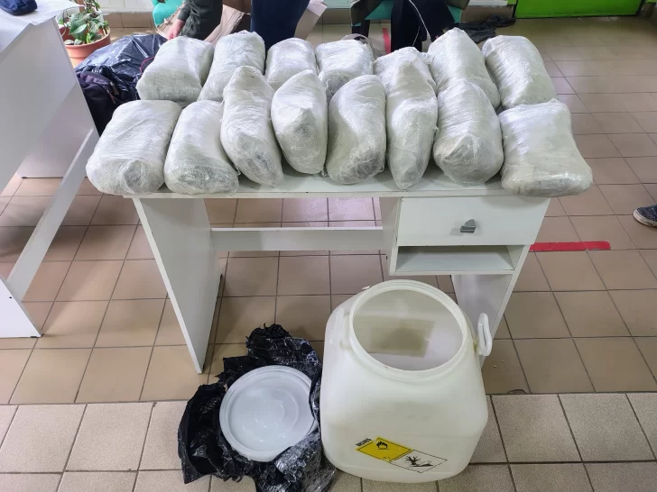 Gendarmería desbarató un envío de 20 kilos de marihuana a Santa Cruz a través de encomiendas