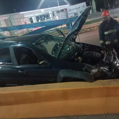Accidente automovilístico en la Autovía 17 de Octubre: el conductor estaba ebrio y terminó lesionado