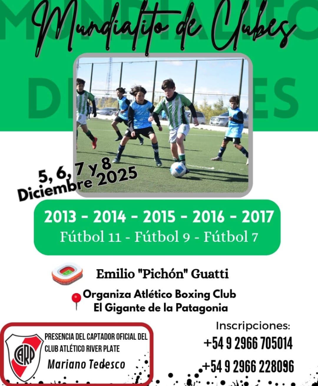  El Boxing Club abrió la inscripción para el primer Mundialito de Clubes, una propuesta destinada a las divisiones formativas que se jugará del 5 al 8 de diciembre.