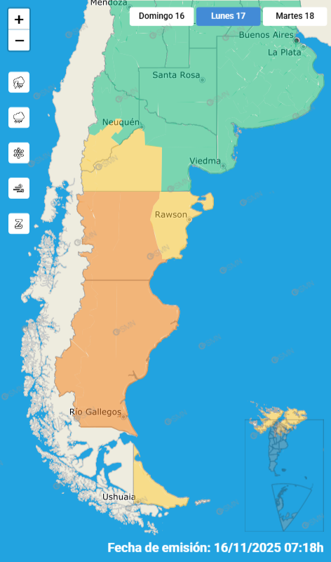 Corte total de rutas en Santa Cruz por alerta naranja: desde qué hora rige las restricción de circulación de este lunes