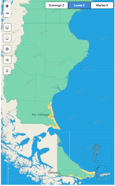 Se extiende el alerta por fuertes vientos en una parte de Santa Cruz: ¿Cuándo pararán las ráfagas en Río Gallegos?