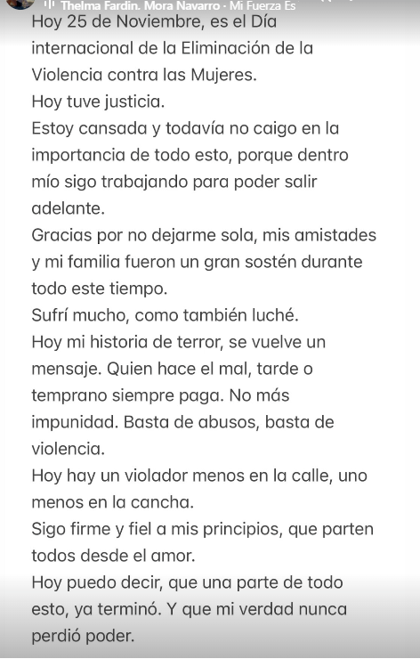 “Hoy hay un violador menos en la calle y en la cancha”: el mensaje de Clara Bulacio, la víctima del futbolista Diego García, condenado por abuso