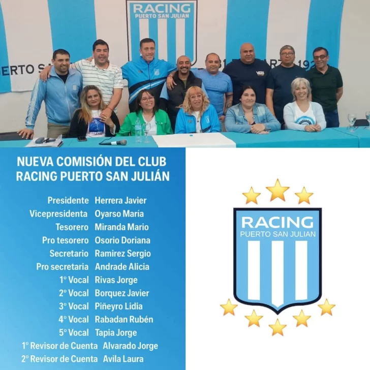 Racing Club de Puerto San Julián renovó su Comisión Directiva y anunció el inicio de una nueva etapa