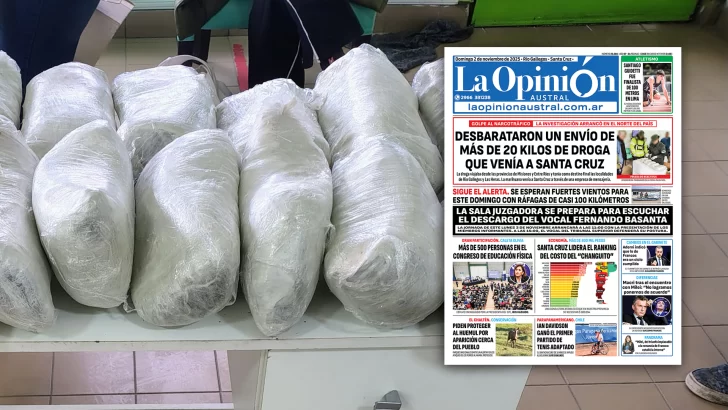 La mujer que intentó retirar 10 kilos de marihuana está detenida en su casa y la audiencia se hará esta semana