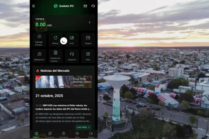 Un vecino de Santa Cruz denunció que la plataforma de trading Zunkets IFC lo estafó por $47.000.000