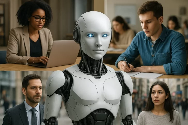  La Inteligencia Artificial revoluciona las aulas y el mundo laboral. Imagen realizada con ChatGPT.