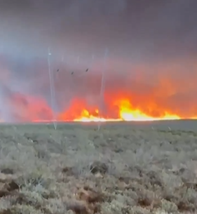Incendios en Chubut: dos focos activos por caída de rayos entre Ruta 3 y Ruta 8