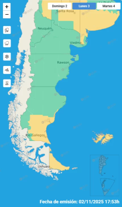 Hasta cuándo seguirá el viento en Río Gallegos: continúa el alerta amarilla por ráfagas de hasta 97 km/h