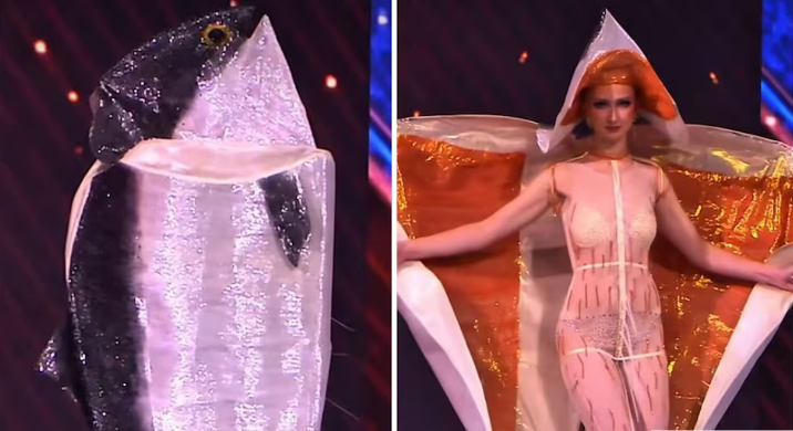 Miss Universo 2025: Miss Noruega apareció vestida como un salmón gigante y estallaron los memes