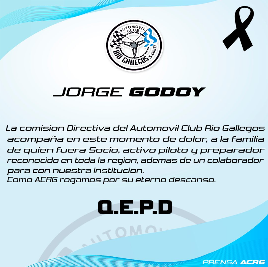 El automovilismo está de luto: murió Jorge Godoy, reconocido piloto y preparador santacruceño