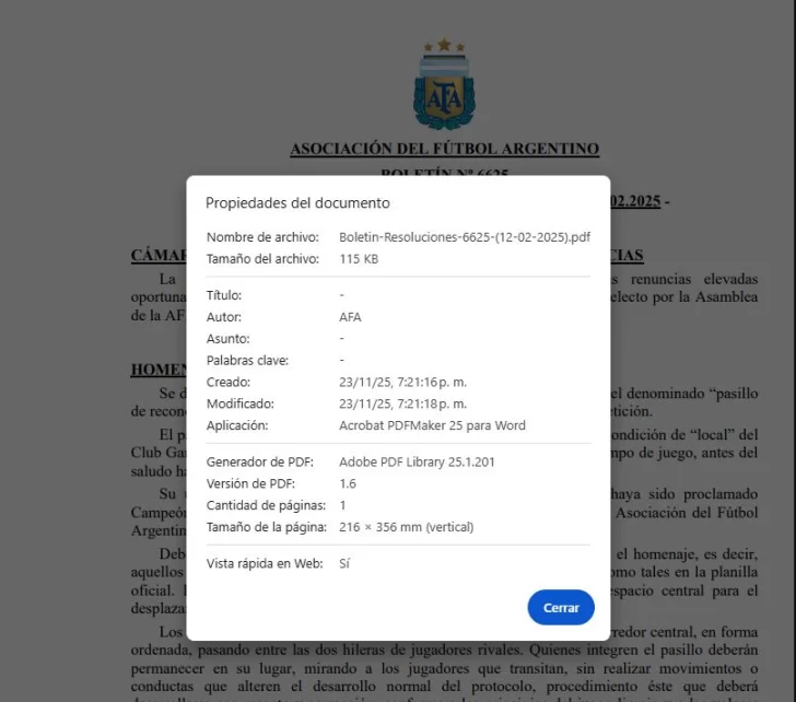  La verdadera fecha de redacción del documento, según establecen las propiedades del PDF.
