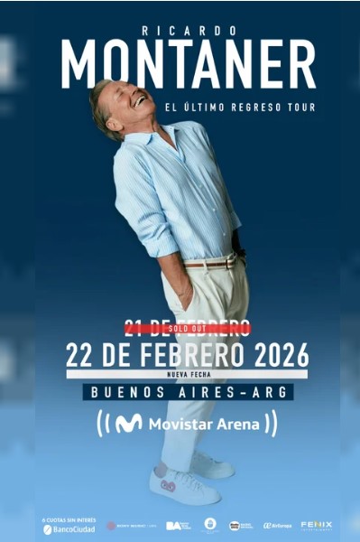 Ricardo Montaner agota entradas y anuncia segunda fecha en Buenos Aires