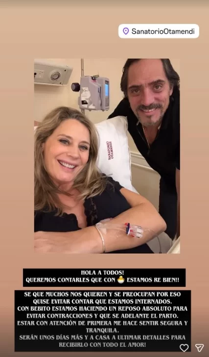 A semanas de convertirse en mamá, internaron a Rocío Marengo