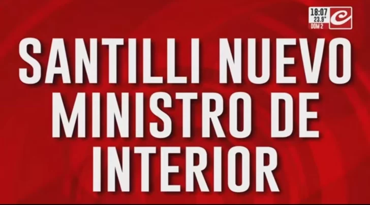 Javier Milei confirmó a Diego Santilli como el nuevo Ministro del Interior