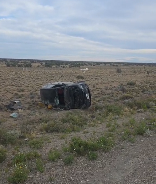 Intentó evadir un control policial en la ruta, sobrepasó varios vehículos en contramano y volcó