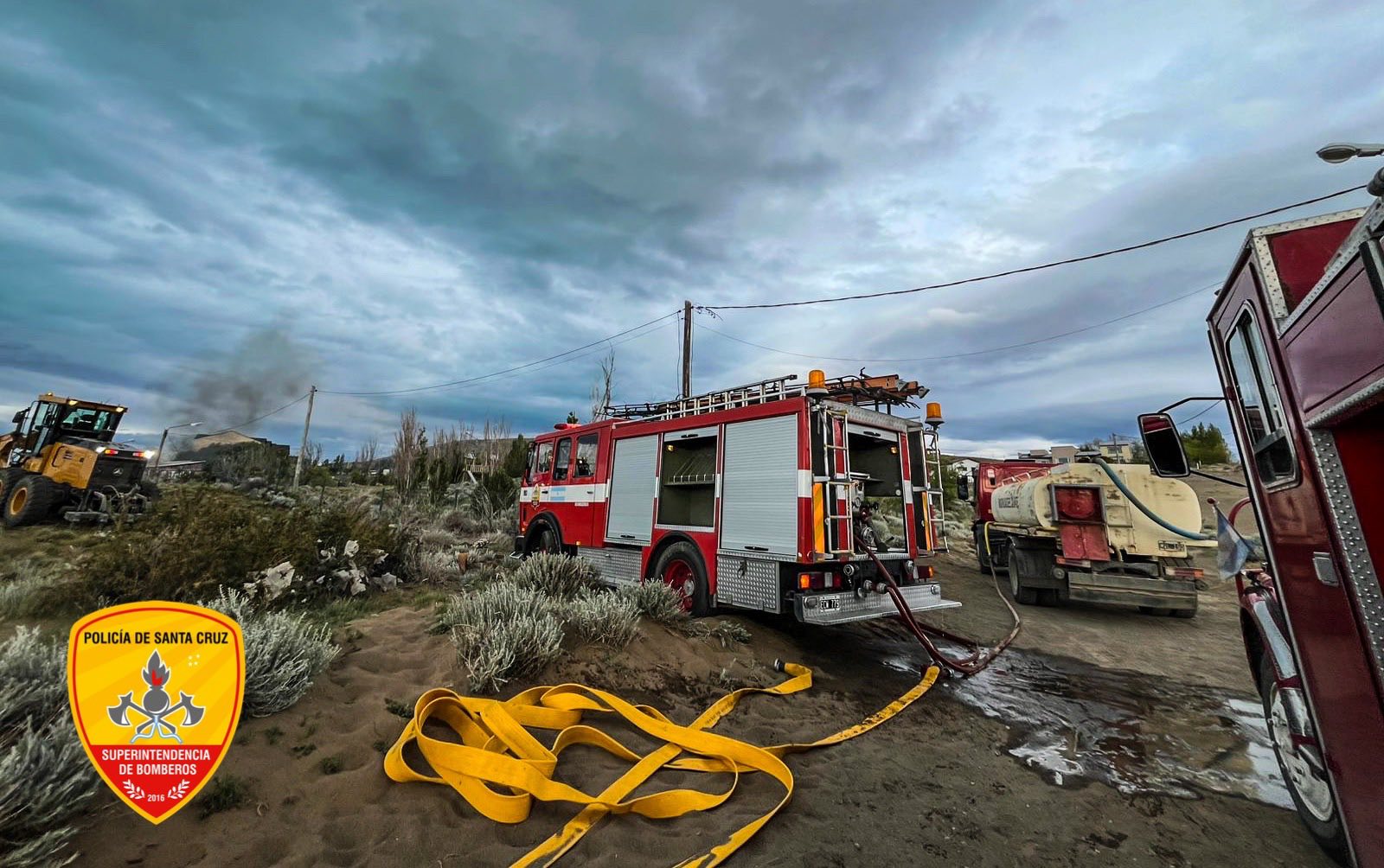  El Calafate: movilización de bomberos por quemas registradas en distintos puntos.