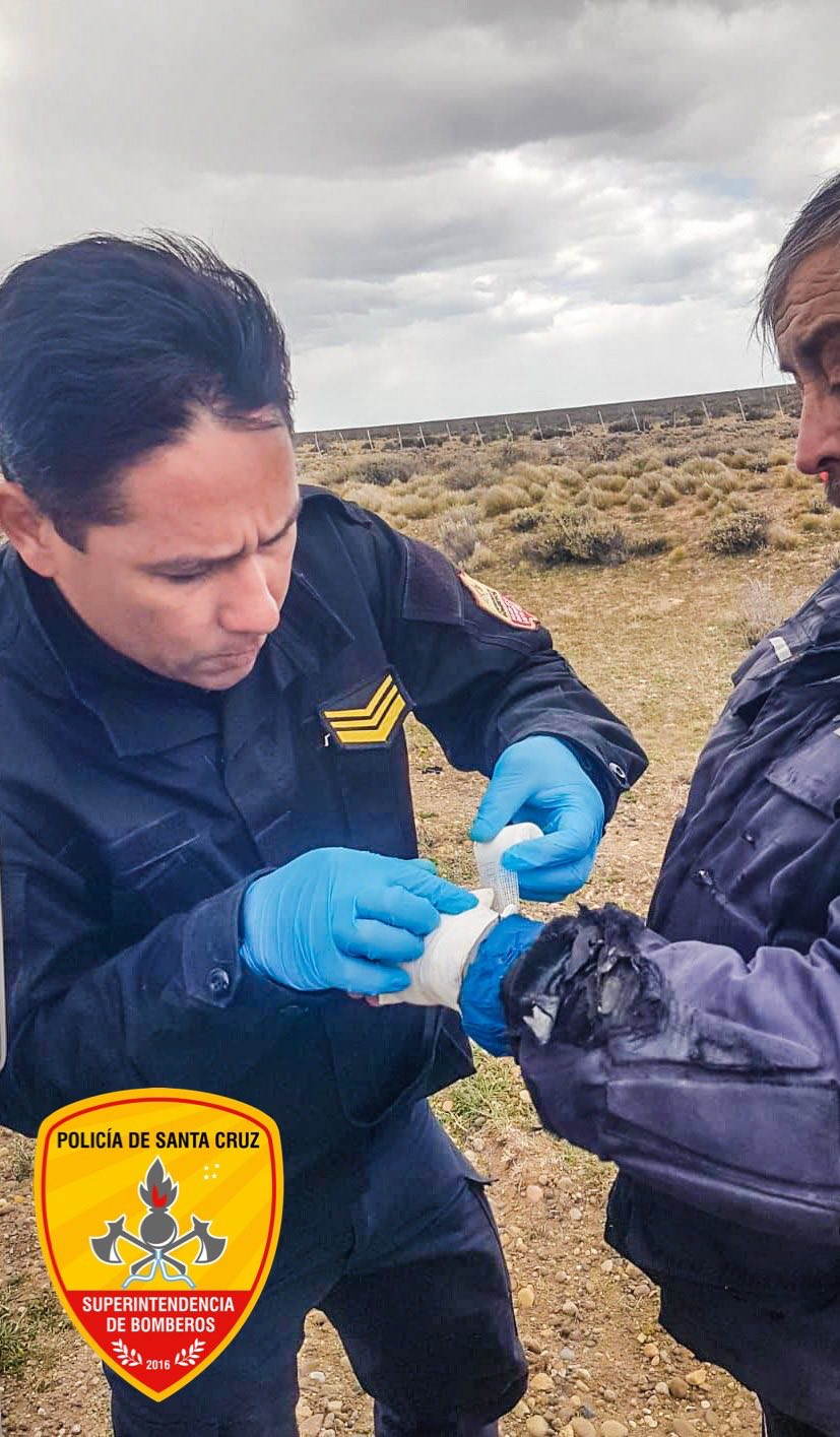  Asistencia de emergencia tras un choque en rutas santacruceñas.