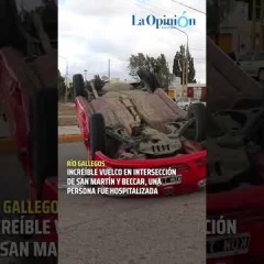 Choque y vuelco en Río Gallegos: un hombre fue hospitalizado