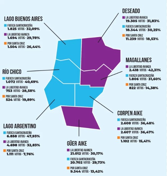  Las elecciones en Santa Cruz del pasado 26 de octubre, departamento por departamento.