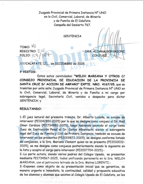 Colegio Upsala: la Justicia rechazó el amparo de los padres y exhortó a garantizar la continuidad educativa