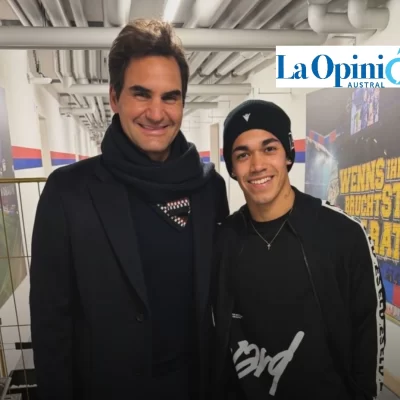 El delantero “peritense” Juan Gauto estuvo junto a la leyenda del tenis Roger Federer en Suiza El delantero “peritense” Juan Gauto estuvo junto a la leyenda del tenis Roger Federer en Suiza