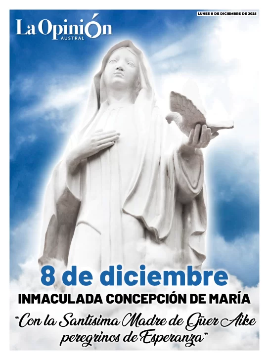 Tapa especial de La Opinión Austral: 8 de diciembre, Inmaculada Concepción de María