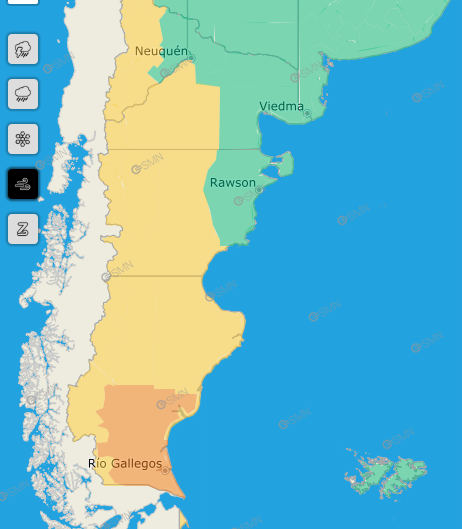 Emiten alerta naranja y amarilla por fuertes vientos para este viernes en Santa Cruz