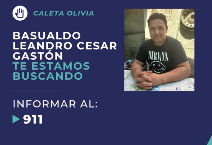 Alerta en Caleta Olivia: investigan la desaparición de un hombre que viajaba en Uber