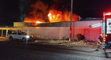Incendio de gran magnitud en una pesquera de Puerto Madryn Incendio de gran magnitud en una pesquera de Puerto Madryn
