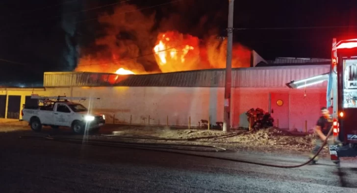 Incendio de gran magnitud en una pesquera de Puerto Madryn