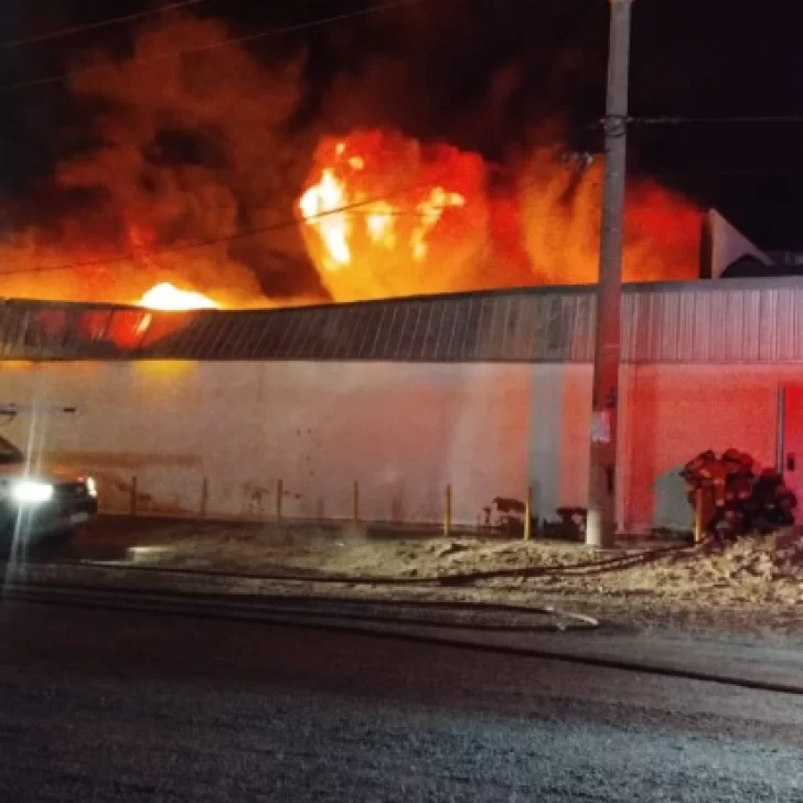 Incendio de gran magnitud en una pesquera de Puerto Madryn Incendio de gran magnitud en una pesquera de Puerto Madryn