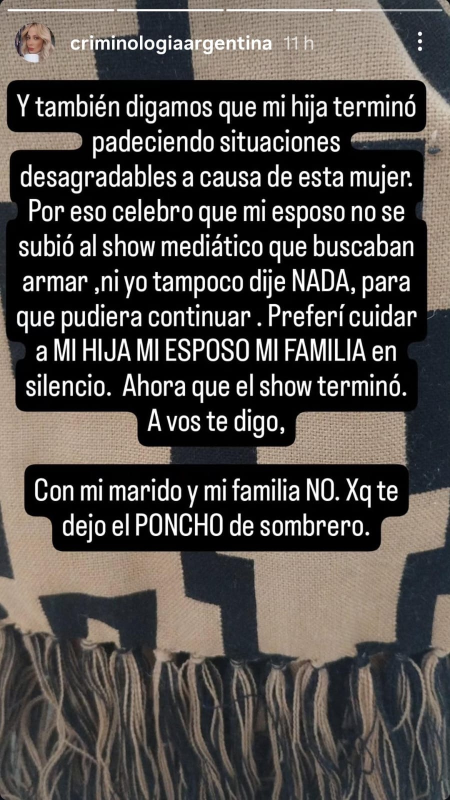 &#8220;Con mi marido no, porque te dejo el poncho de sombrero&#8221;: la fuerte advertencia de la esposa de Lucho González a ¿Soledad Pastorutti?