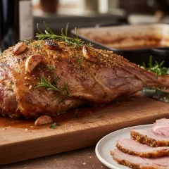 Receta de cordero asado al horno con hierbas en simples pasos