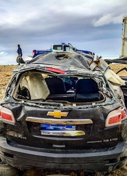  Las secuelas que dejó el incidente. FOTO: POLICÍA SANTA CRUZ