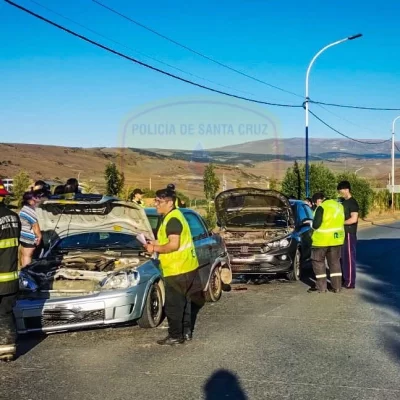Choque múltiple en Río Turbio: “Recordá siempre circular con precaución”