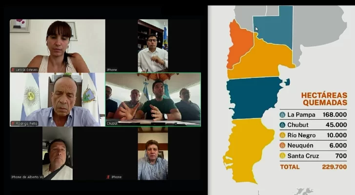 Los gobernadores de la Patagonia pidieron al Congreso declarar la Emergencia Ígnea