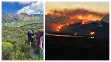 Incendio en Parque Nacional Los Glaciares: evacuaron a 40 personas que estaban acampando Incendio en Parque Nacional Los Glaciares: evacuaron a 40 personas que estaban acampando