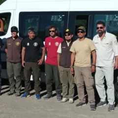 Brigadistas santacruceños luchan contra el fuego en “Los Alerces”