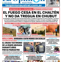 Tapa del Diario La Opinión Austral edición impresa del viernes 9 de enero de 2026, Río Gallegos, Santa Cruz, Argentina