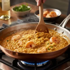 Receta de risotto con camarones: pasos simples y un truco para que te salga bien cremoso