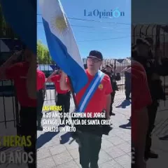 A 20 años del crímen de Jorge Sayago, la Policía de Santa Cruz realizó un acto