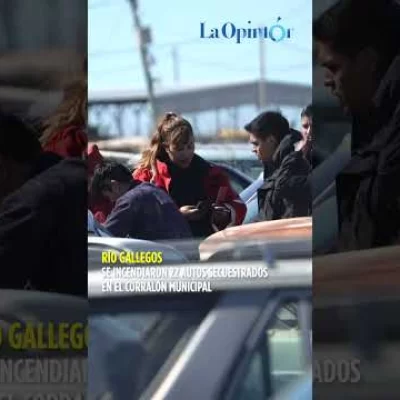 Se incendiaron 22 autos en el corralón municipal de Río Gallegos