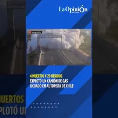 Explotó un camión de gas licuado en la autopista de Chile