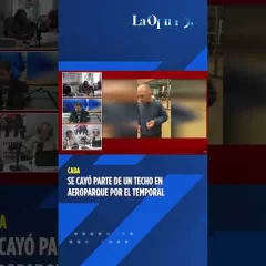 Por el temporal, se derrumbó parte del techo de Aeroparque