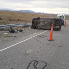 Murió un turista de Bariloche en la Ruta 40 tras volcar cerca de Bajo Caracoles en Santa Cruz
