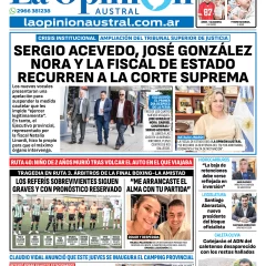 Tapa del Diario La Opinión Austral edición impresa del miércoles 4 de febrero de 2026, Río Gallegos, Santa Cruz, Argentina