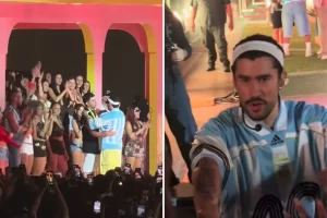 Quién es el joven de la Patagonia que Bad Bunny eligió para subir al escenario y terminó bailando con Tini, Bizarrap y La Joaqui