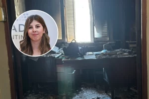 Fuego en el Senado: se incendió el despacho de la senadora chubutense Andrea Cristina y hay seis intoxicados